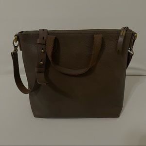 Madewell Brown Leather Crossbody Tote